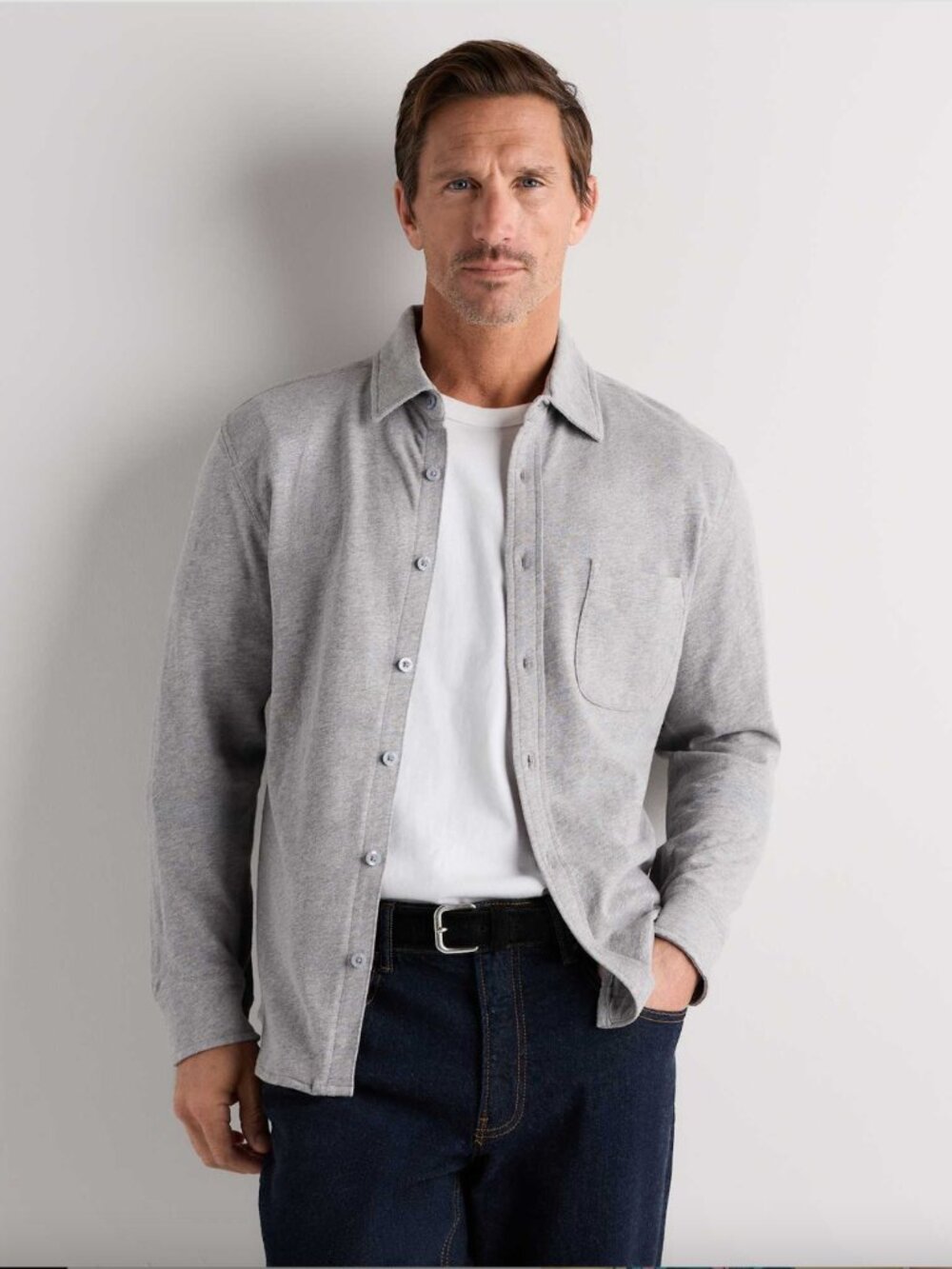QUINCE Organic Cotton Slub Long Sleeve Button Up Shirt Mens S Sustainable Casual